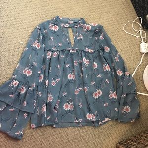 Sheer floral top